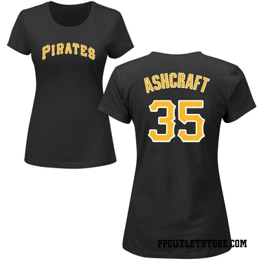 Black Women's Braxton Ashcraft Pittsburgh Pirates Roster T-Shirt -