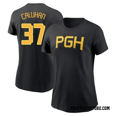 Black Women's Tyler Callihan Pittsburgh Pirates 2023 City Connect Wordmark T-Shirt