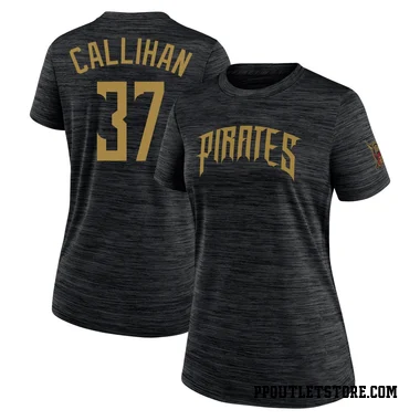 Black Women's Tyler Callihan Pittsburgh Pirates 2026 City Connect Game Day Velocity T-Shirt