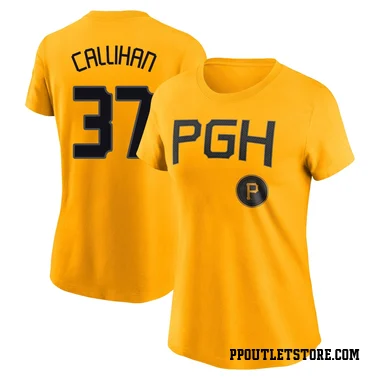 Gold Women's Tyler Callihan Pittsburgh Pirates 2023 City Connect T-Shirt